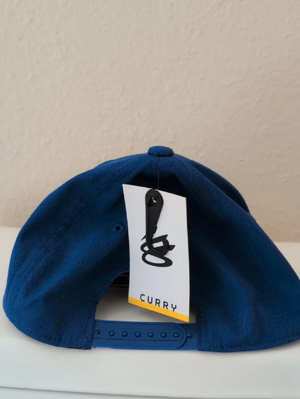 Stephen Curry Under Armour Youth OSFM Blue Snapback Hat Yellow Logo NBA Warriors